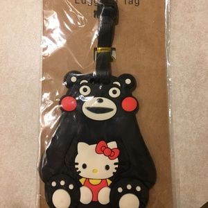 Hello Kitty Black Bear Luggage Tag
